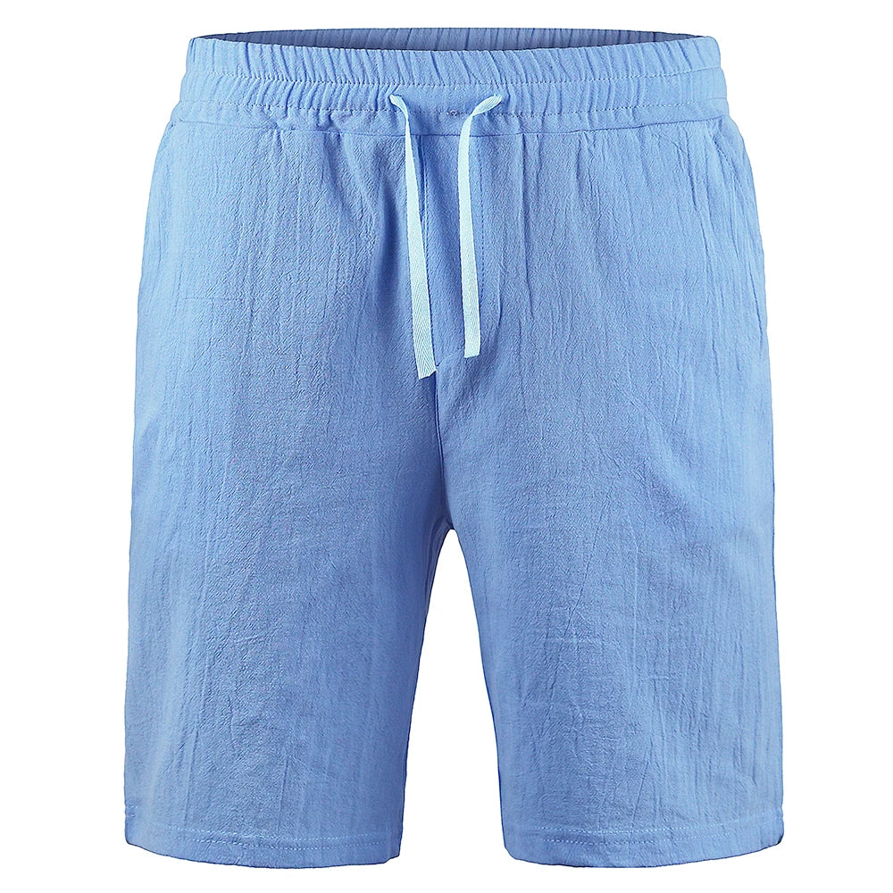 KB Men’s Cotton Linen Summer Shorts