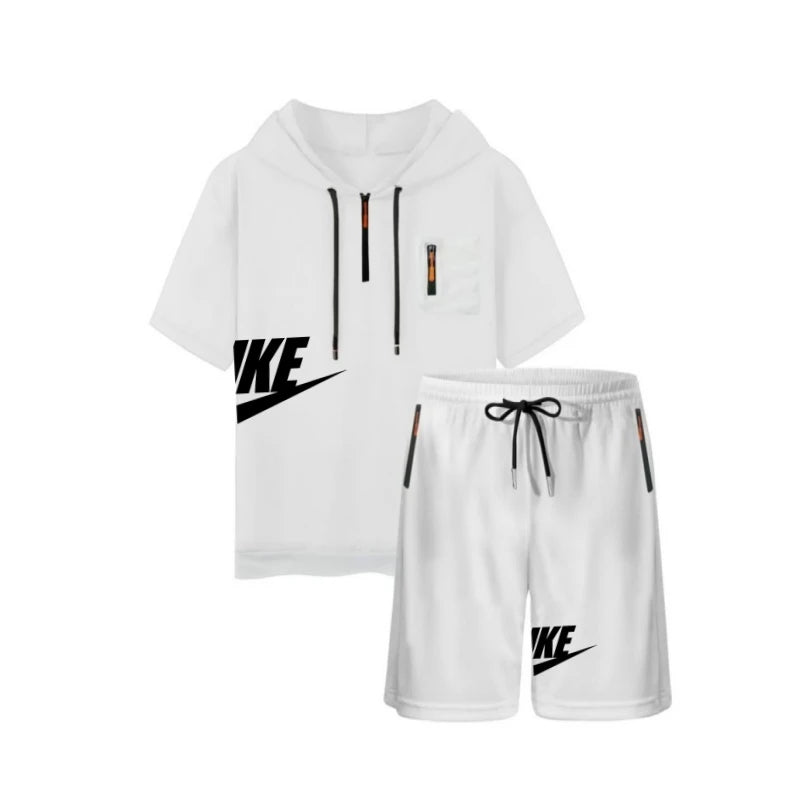 Men’s Summer Sportswear Set – T-Shirt & Shorts