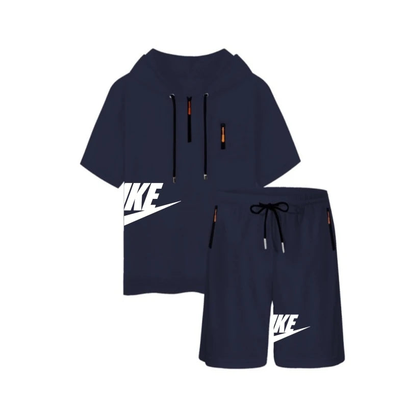 Men’s Summer Sportswear Set – T-Shirt & Shorts