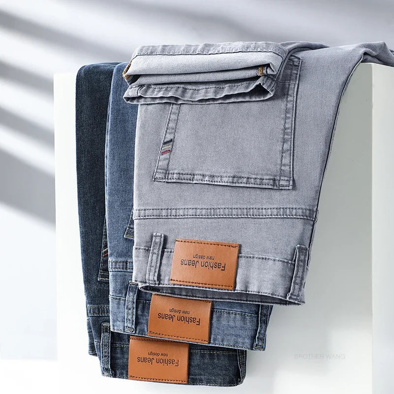 Men’s Slim Cotton Stretch Jeans – Gray