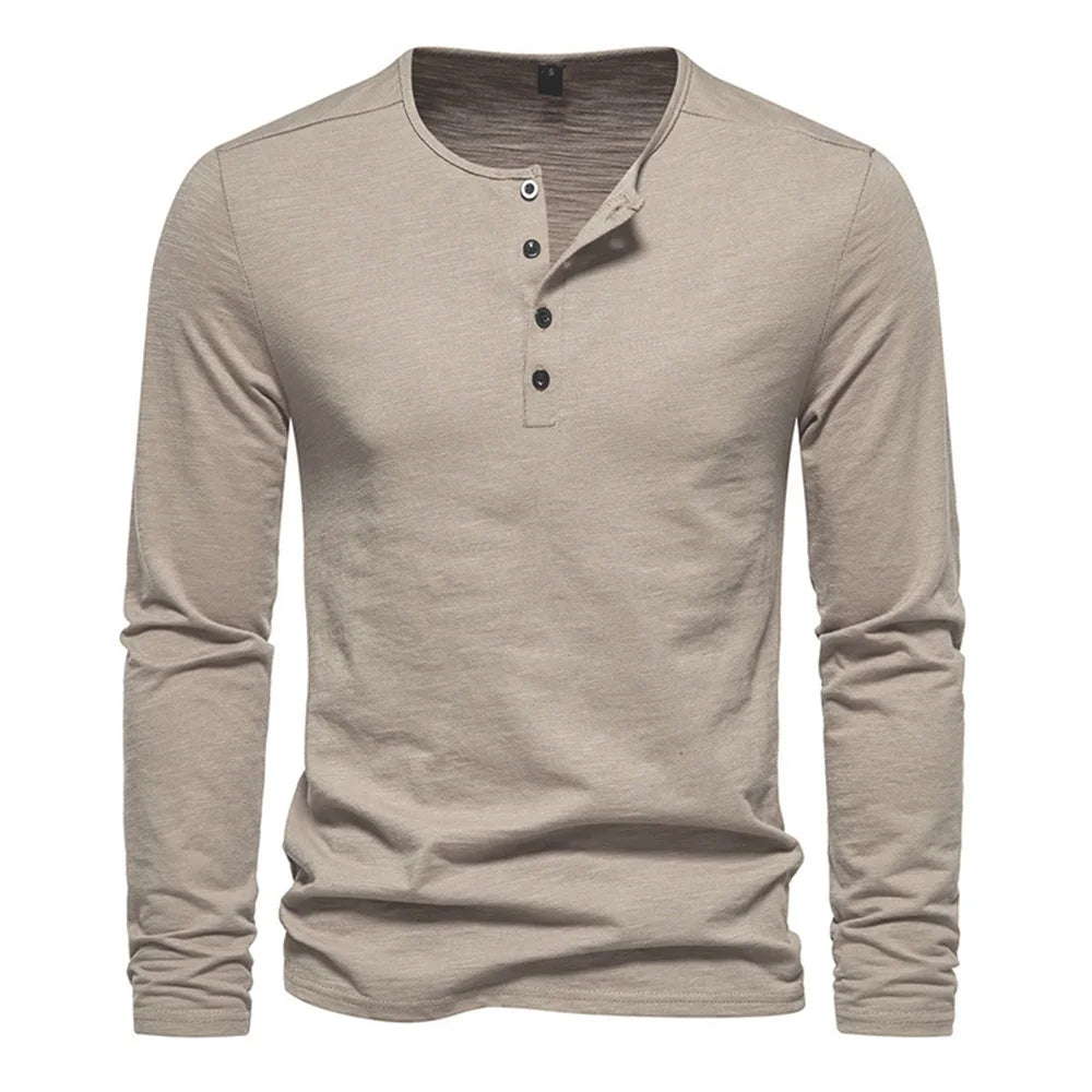 Men’s Slim Fit Long Sleeve Cotton Tee