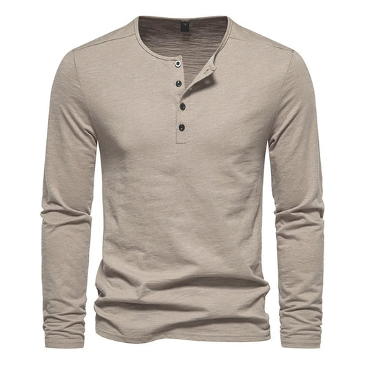 Men’s Slim Fit Long Sleeve Cotton Tee