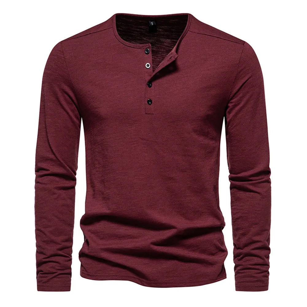 Men’s Slim Fit Long Sleeve Cotton Tee