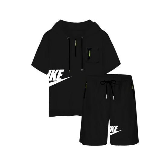 Men’s Summer Sportswear Set – T-Shirt & Shorts