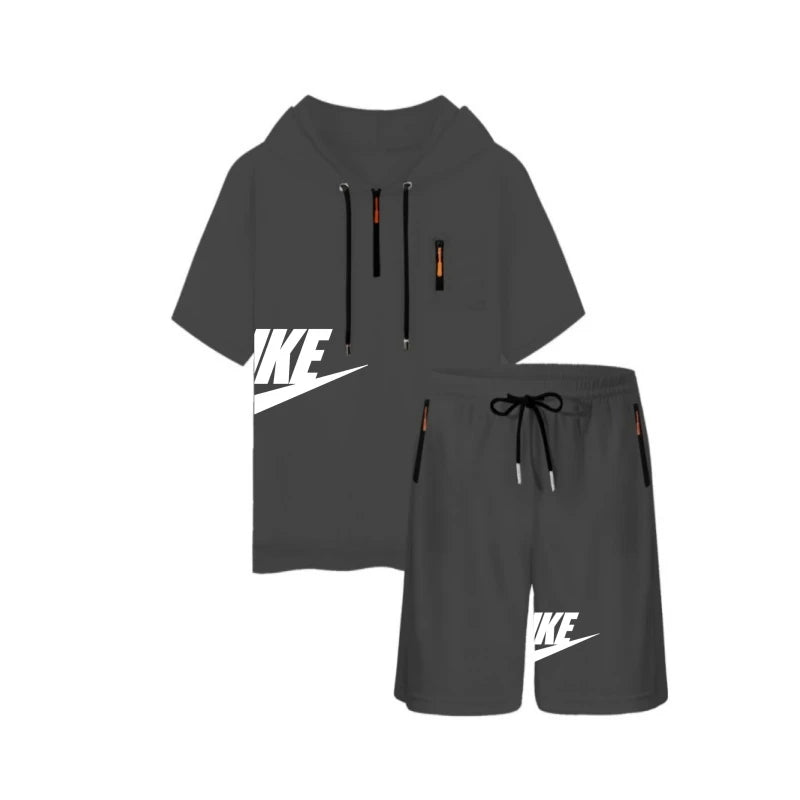 Men’s Summer Sportswear Set – T-Shirt & Shorts