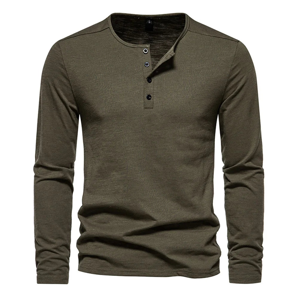 Men’s Slim Fit Long Sleeve Cotton Tee