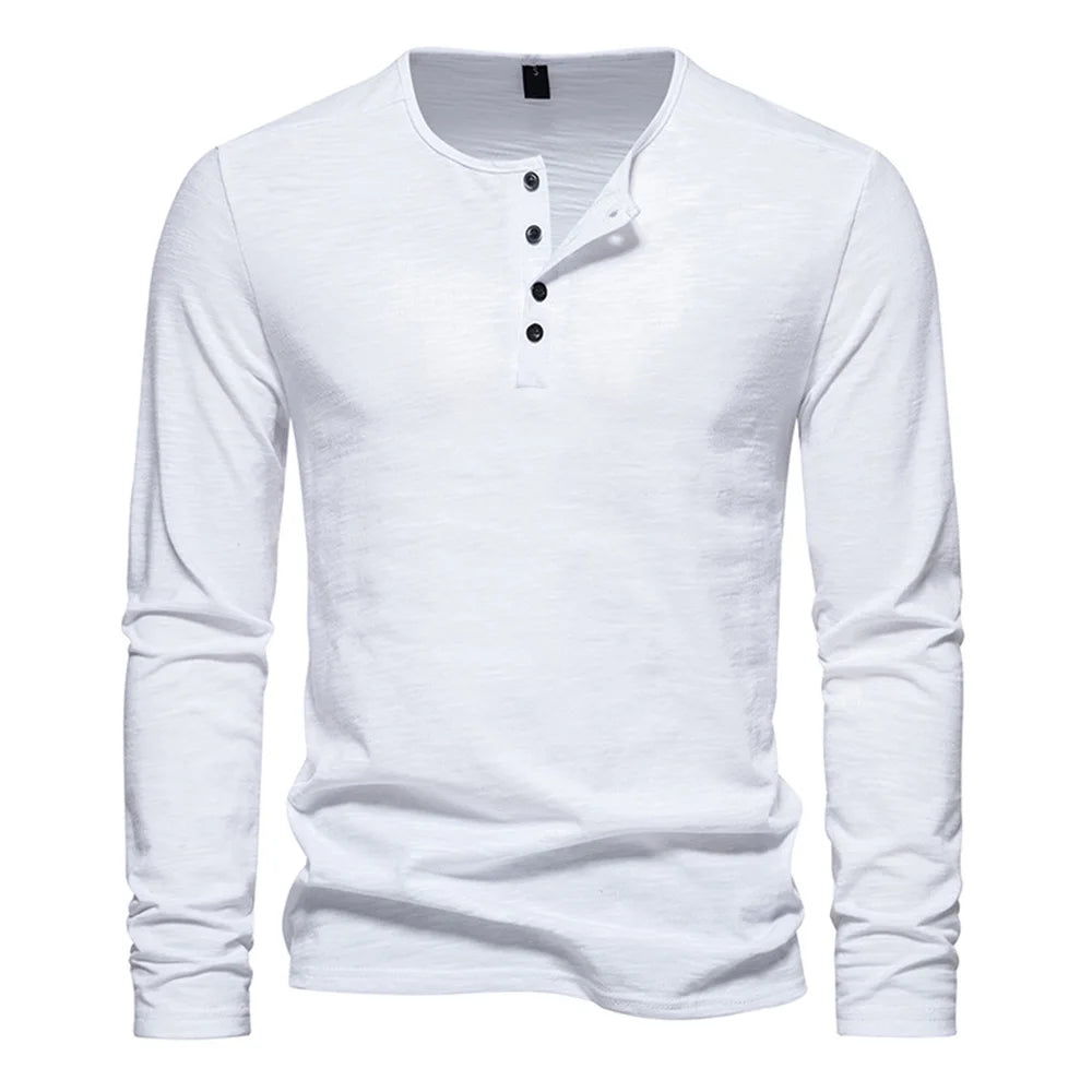 Men’s Slim Fit Long Sleeve Cotton Tee