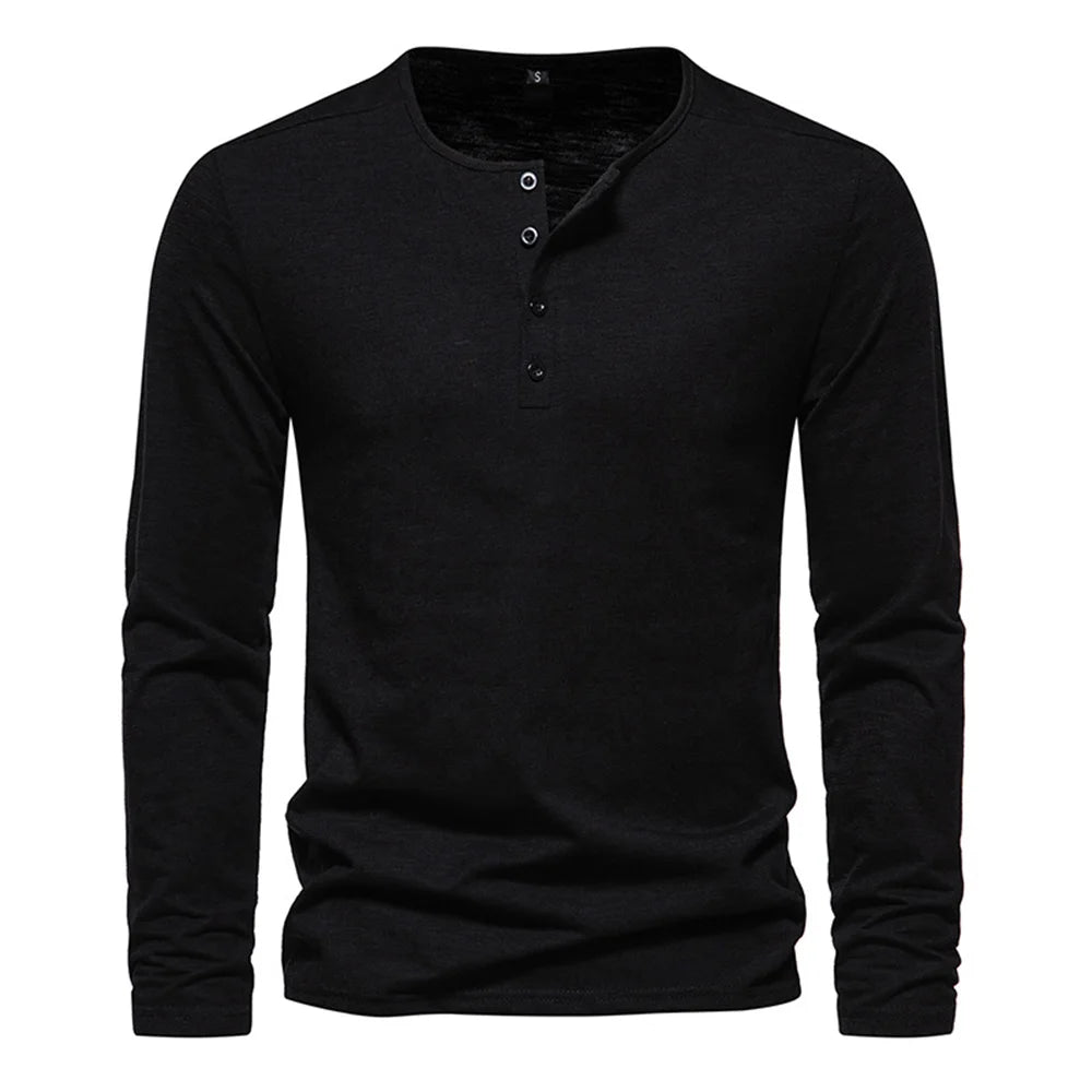 Men’s Slim Fit Long Sleeve Cotton Tee